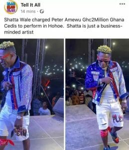HoHoe Mp Paid Shatta Wale Ghc2m To Perform At His Party