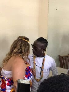 First photos from Patapaa's traditional marriage to German girlfriend Liha Miller