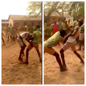 Video: 2 SHS Students Exchange Hot Blows During Assembly
