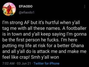 Reason Behind Efia Odo Quitting Twitter Explained